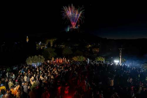 Feu d'artifice de Noël à Grimaud