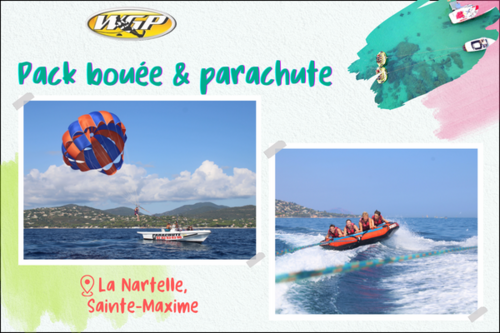 Package : parasailing & towed buoy ride for 2 people