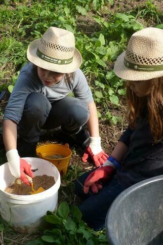 Activité enfant "Les mains dans la terre"