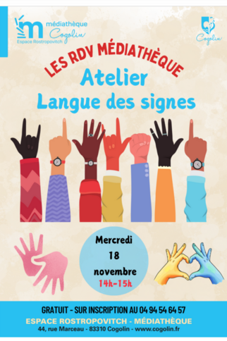 Atelier langue des signes médiathèque
