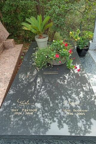 Tombe de Guy Texidor, enterré au cimetière de Gassin - https://gassin.eu