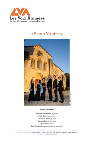 Concert de la sainte Cécile 2026 Les voix animées BEATA VIRGINE_Sainte-Maxime