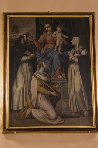 Le Don du Rosaire par Coriolano Malagavazzo - peinture crémonaise à Gassin - https://gassin.eu