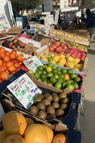 Fruits et légumes du marché de Cavalaire