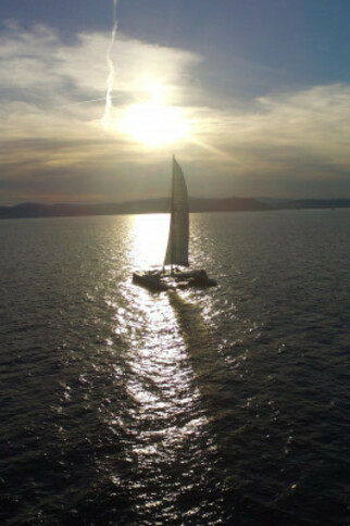 Soirée coucher de soleil en catamaran Départ Cavalaire