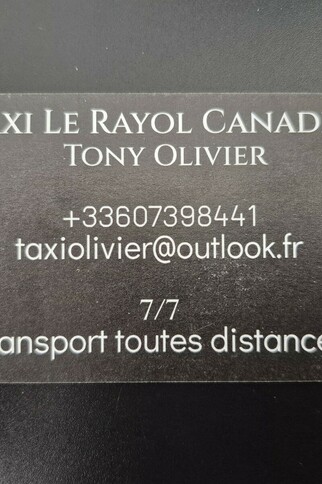 Carte de visite Taxi Tony Olivier